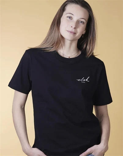 Elsk - Signed Basic Womens Casual T-shirt - Black